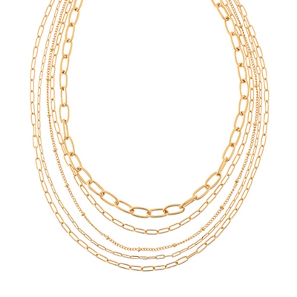 Multi Shape & Chain Necklace - Picture 4 of 4